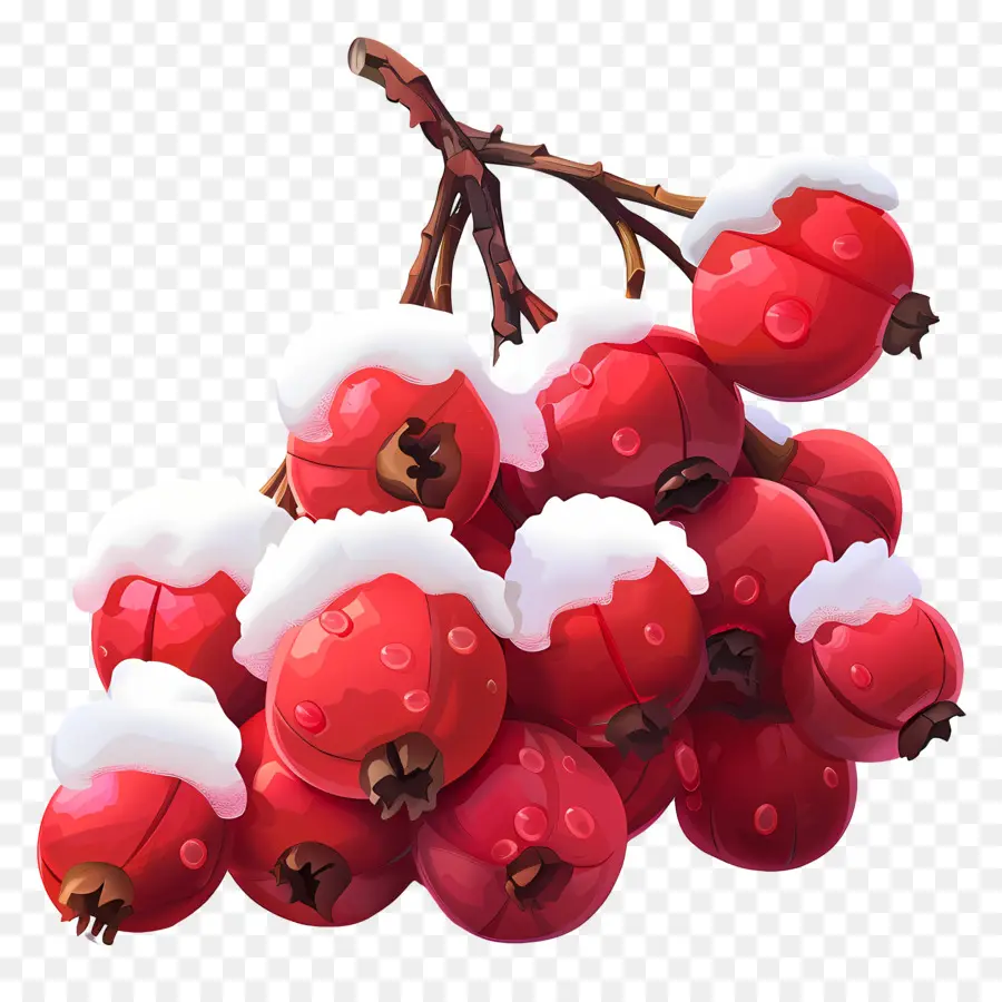 Winterberry，ผลเบอร์รี่หิมะ PNG