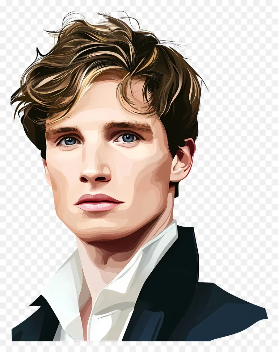 Eddie Redmayne，ผู้ชายที่มีสไตล์ในชุดสูท PNG