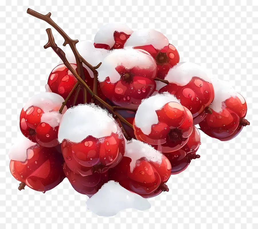 Winterberry，ผลเบอร์รี่หิมะ PNG