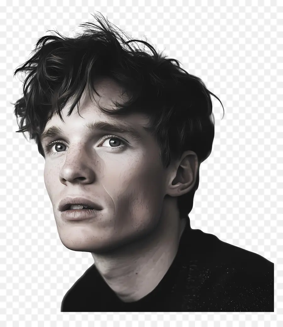 Eddie Redmayne，ภาพขาวดำ PNG