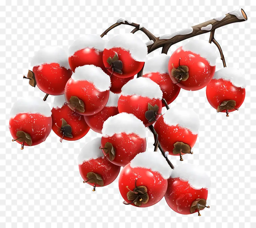 Winterberry，ผลเบอร์รี่สีแดง PNG