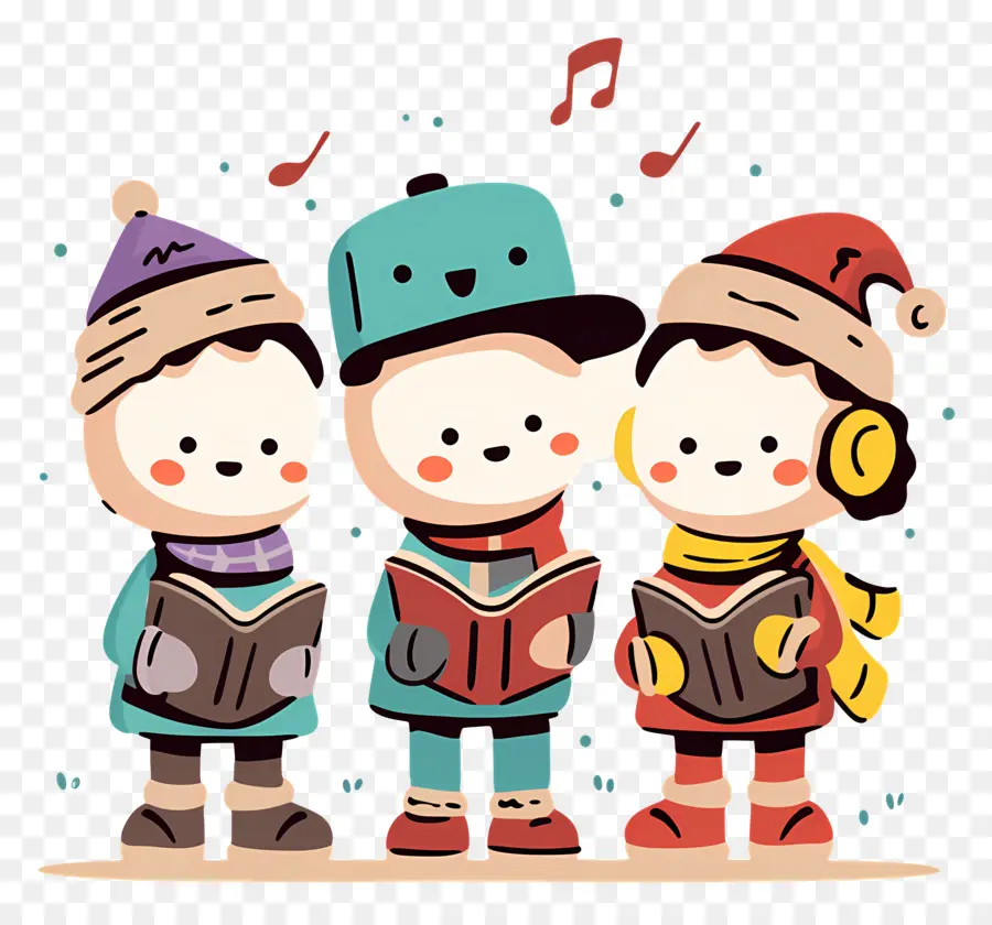 คริสมาสต์แครอลลิ่ง，Carolers การ์ตูน PNG