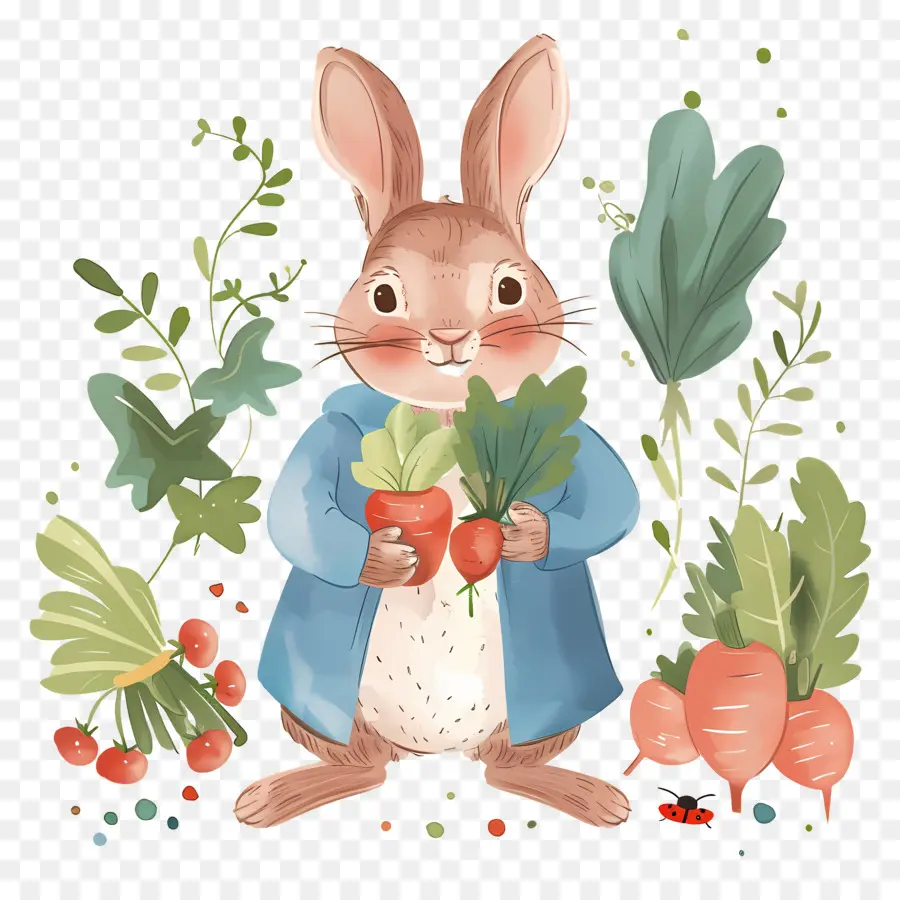 Peter Rabbit，กระต่ายกับผัก PNG