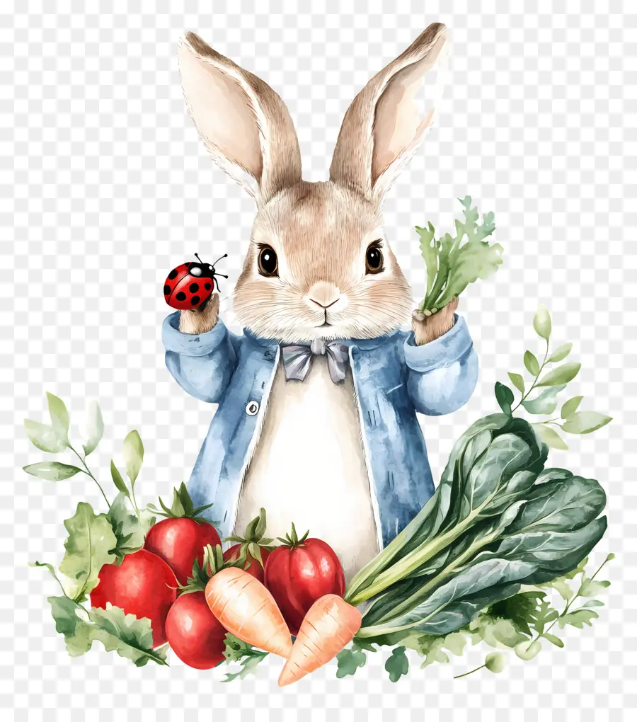 Peter Rabbit，กระต่ายกับผัก PNG