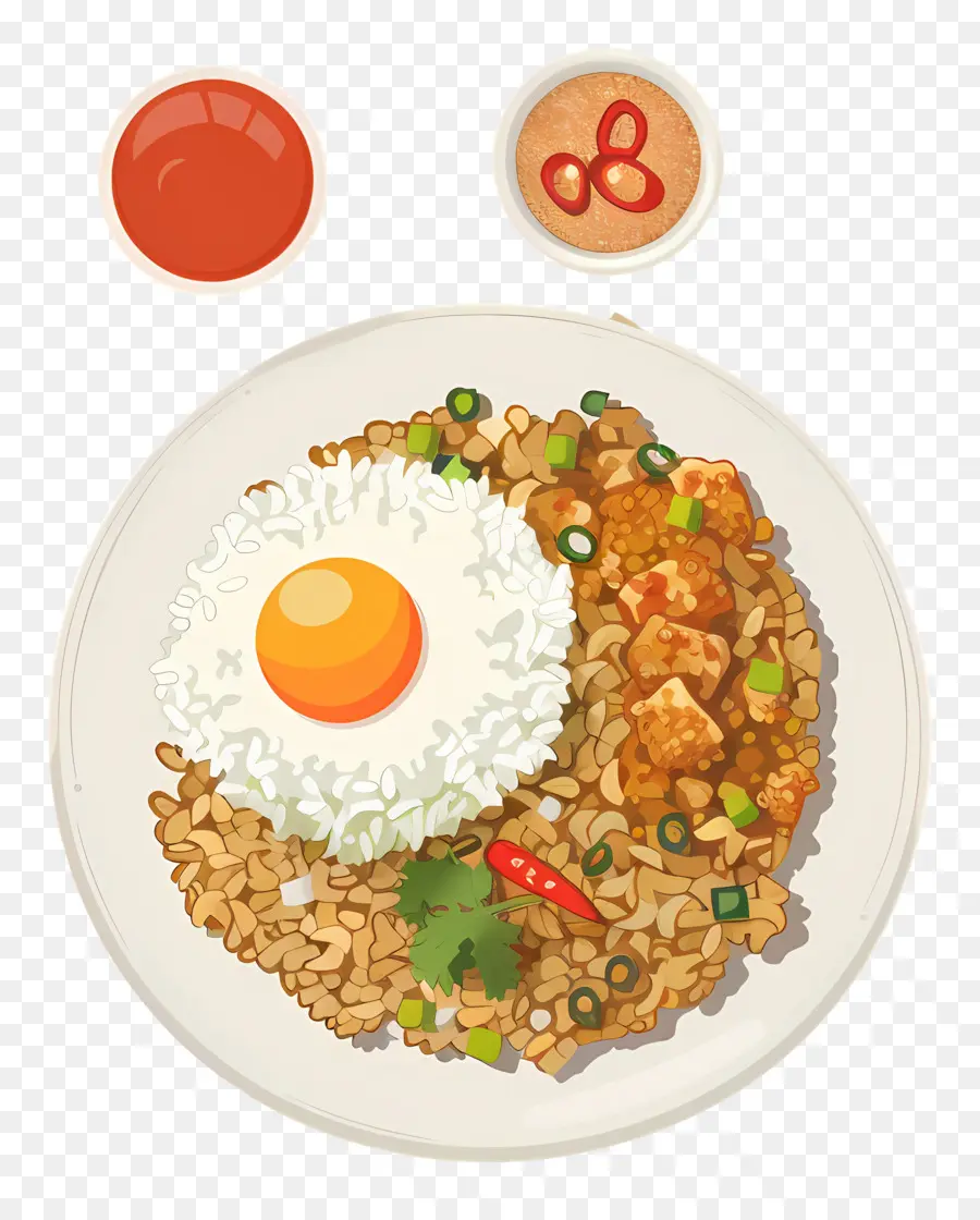 ข้าวผัด，ข้าวและไข่กับเต้าหู้ PNG