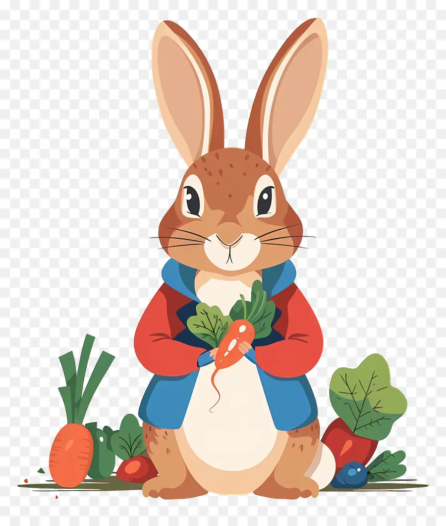 Peter Rabbit，กระต่ายกับผัก PNG