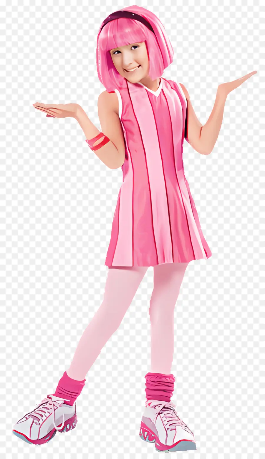 Lazytown，สาวในชุดสีชมพู PNG