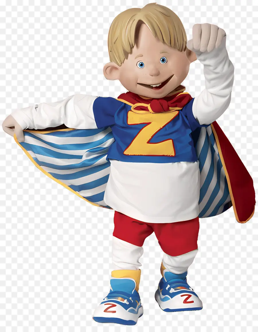 Lazytown，Cartoon Boy In Cape PNG