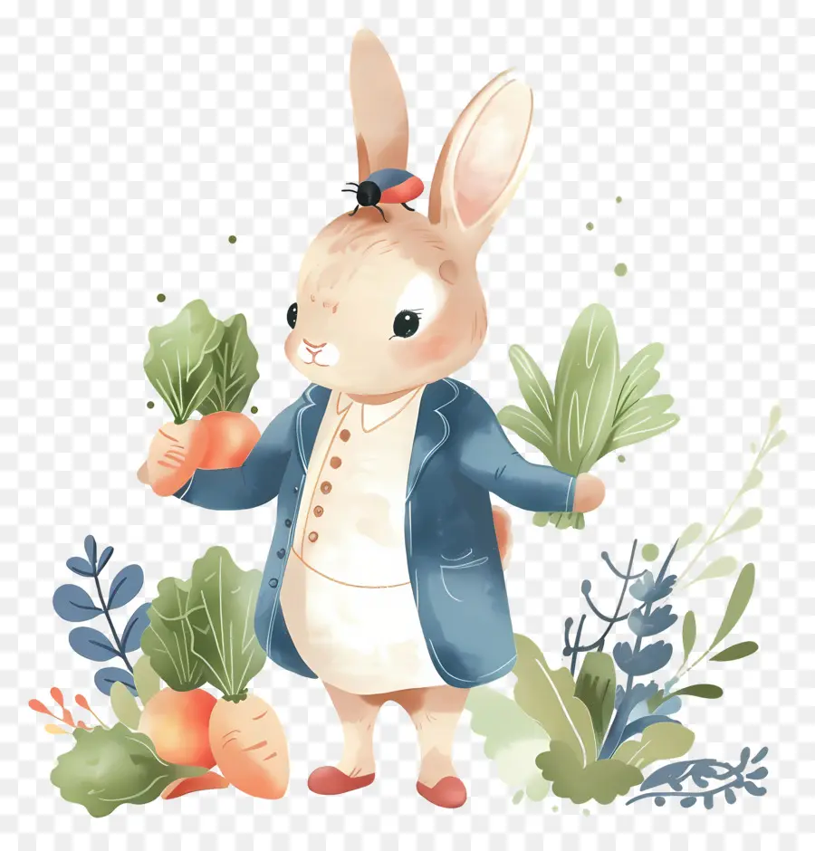 Peter Rabbit，กระต่ายกับผัก PNG