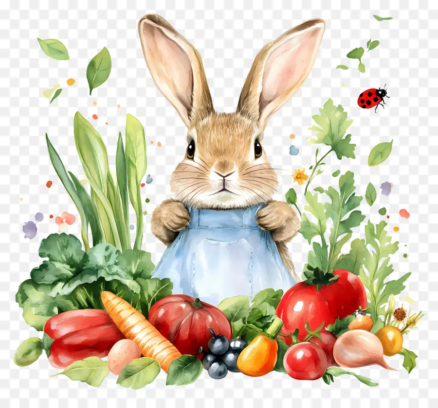 Peter Rabbit，กระต่ายกับผัก PNG