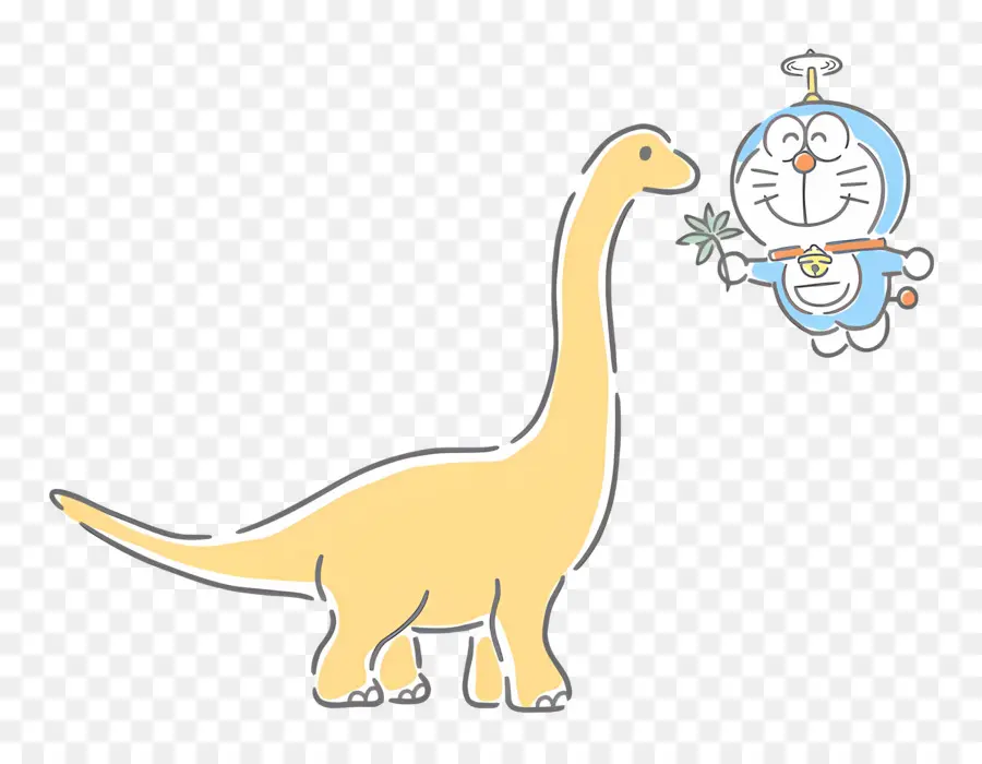 Doraemon，Doraemon และ Dinosaur PNG