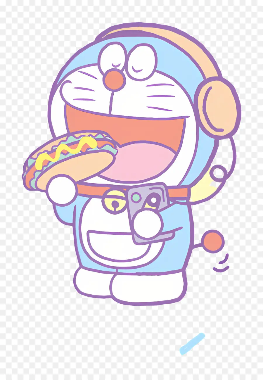 Doraemon，ตัวการ์ตูนกับอาหาร PNG