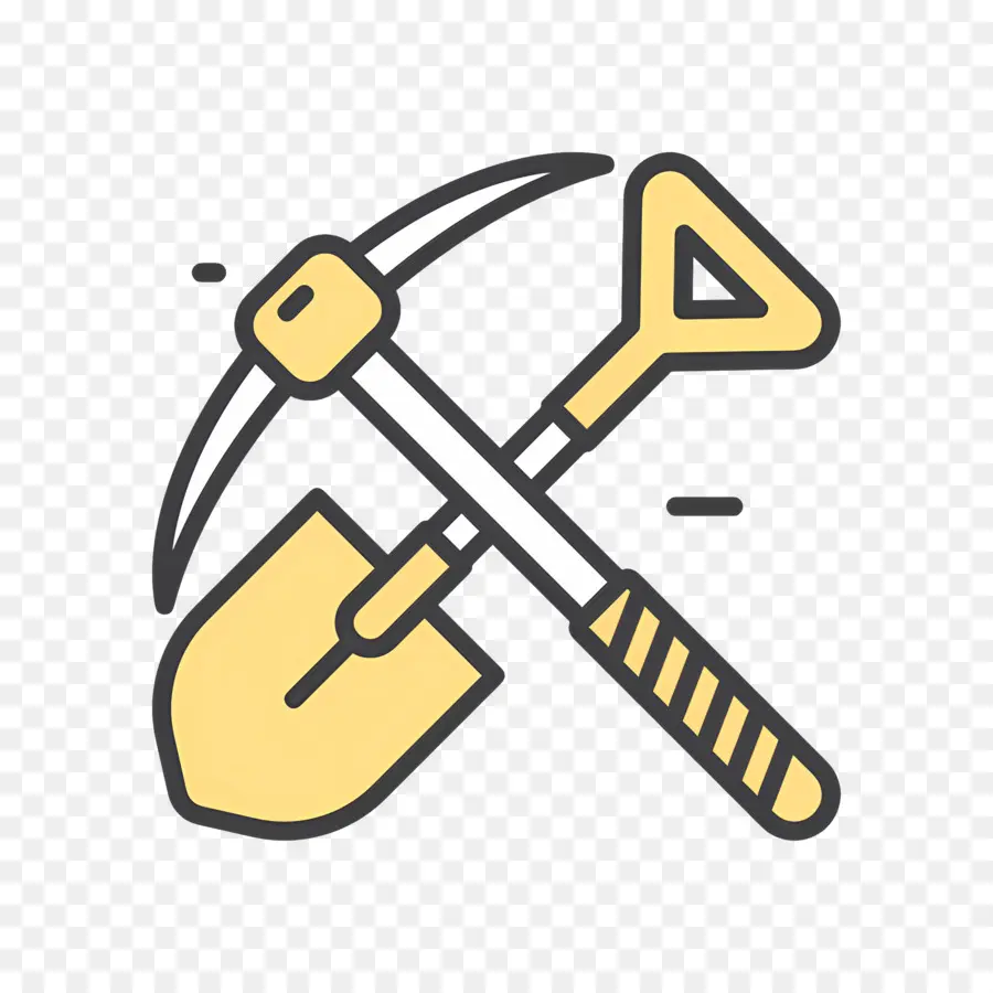 เลือกและพลั่ว，Pickaxe และ Shovel PNG