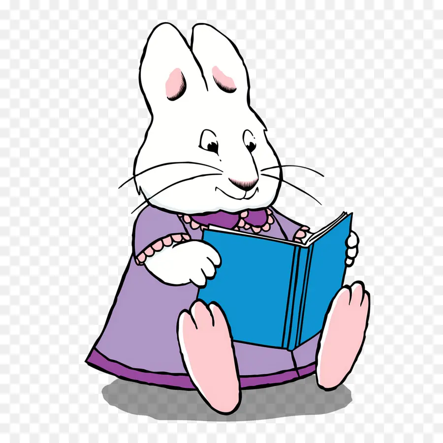 ทับทิมสูงสุด，Bunny Reading Book PNG