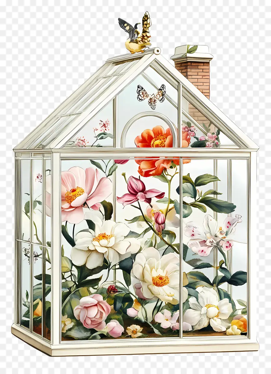 บ้านดอกไม้แก้ว，Floral Terrarium PNG