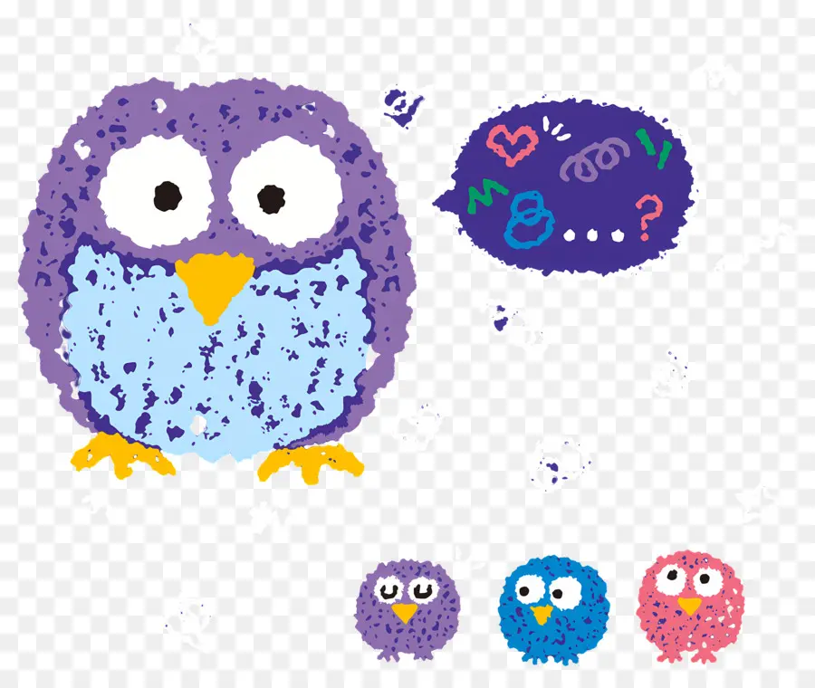 Hootyhoots，นกฮูกสีม่วง PNG