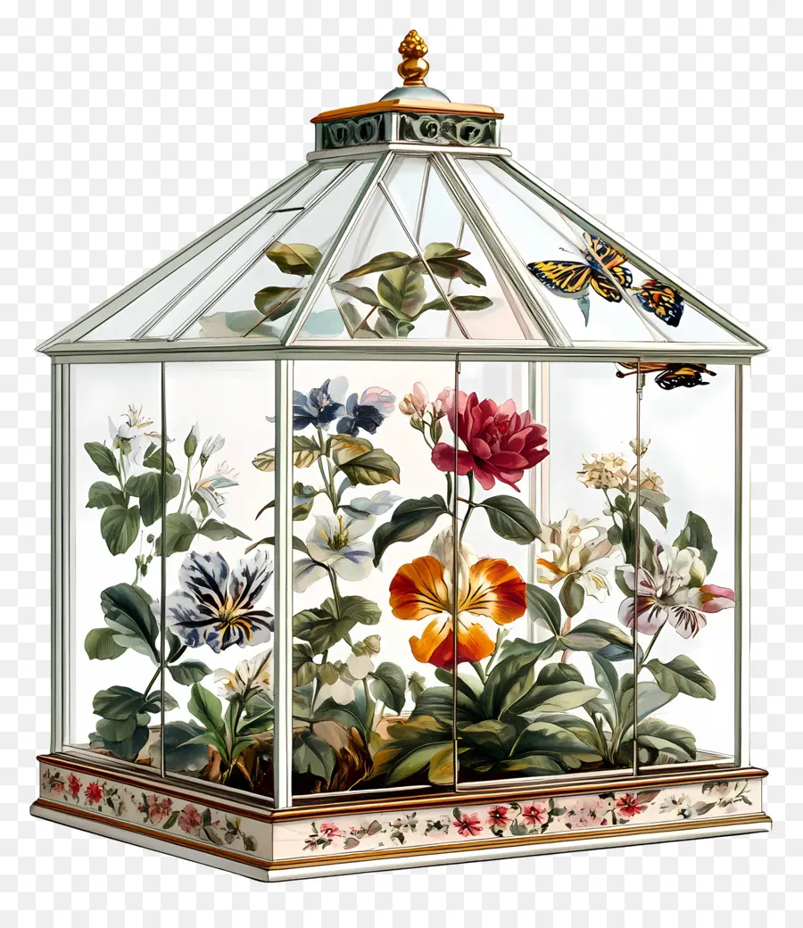 บ้านดอกไม้แก้ว，Floral Terrarium PNG