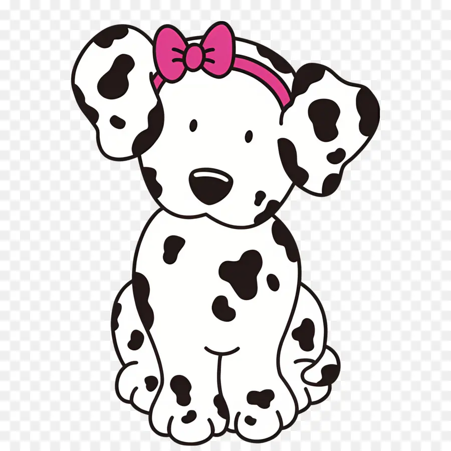 Spottie Dottie，สุนัขด่างด้วยธนู PNG