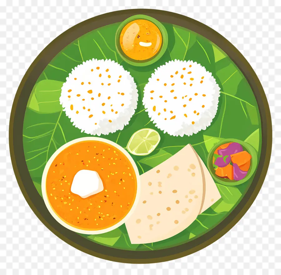 Thali อินเดีย，อาหารอินเดีย PNG