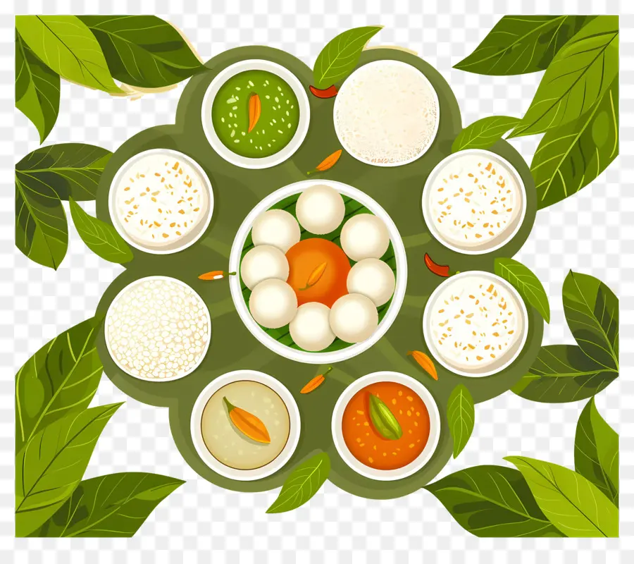 Idli，Idli และ Chutney PNG