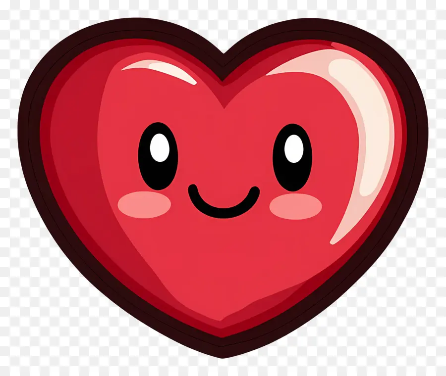 Kawaii Heart，อิโมจิหัวใจ PNG