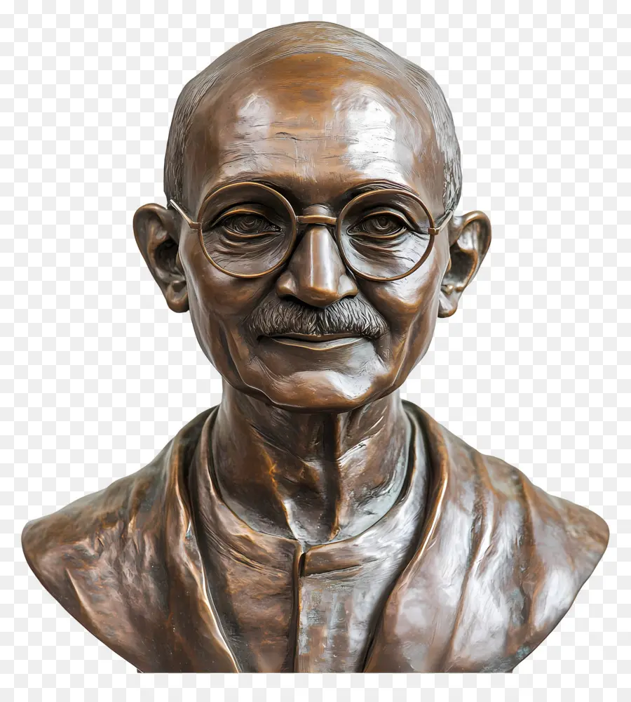 Gandhi Jayanti，หน้าอกทองสัมฤทธิ์ PNG