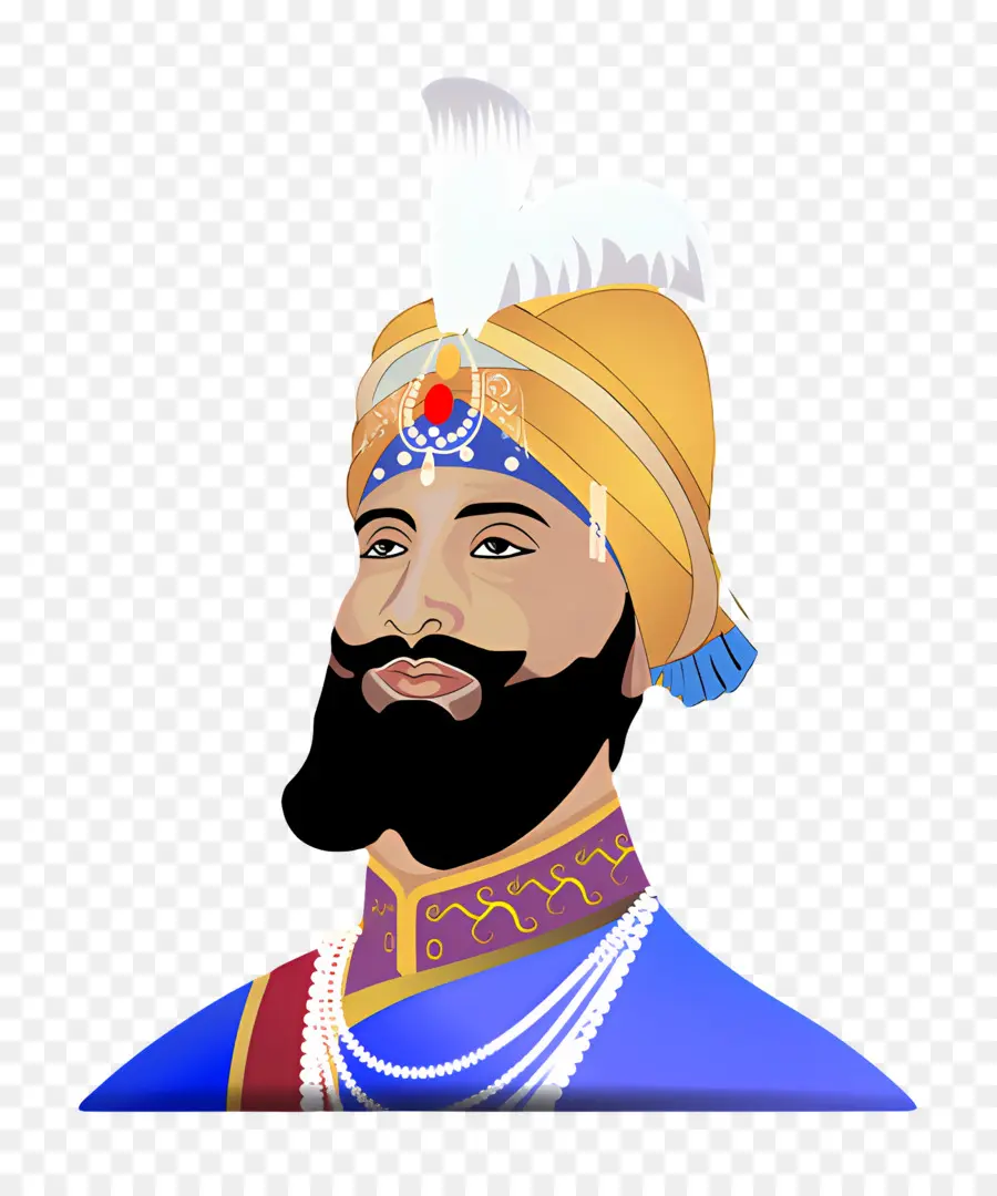 Guru Gobind Singh，ภาพประกอบรูปประวัติศาสตร์ PNG