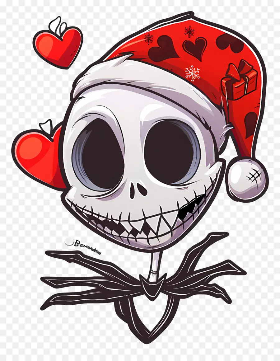 แจ็ค Skellington，Santa Hat Skeleton PNG