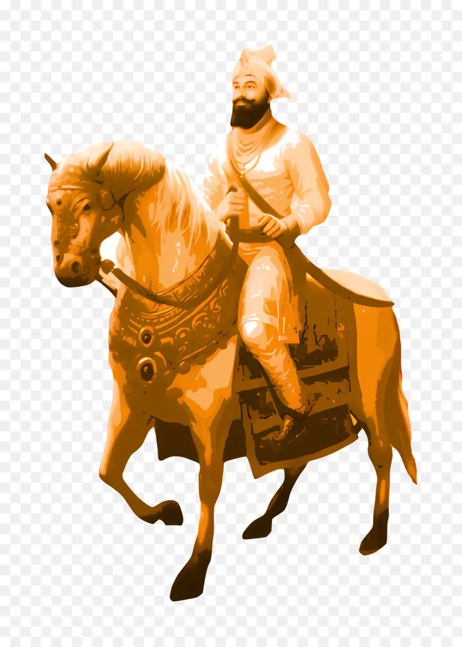 Guru Gobind Singh，รูปประวัติศาสตร์บนม้า PNG