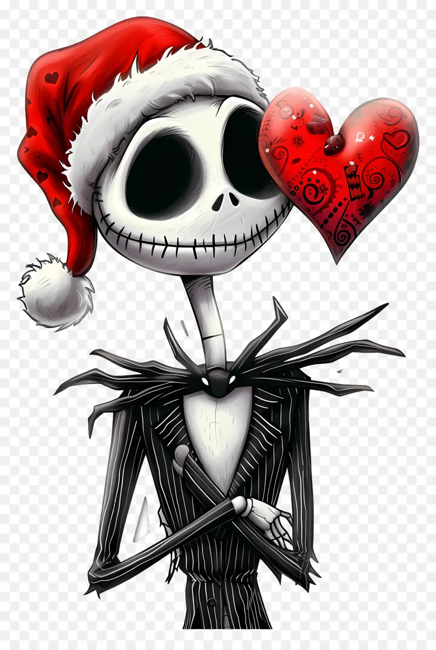 แจ็ค Skellington，Santa Hat Skeleton PNG