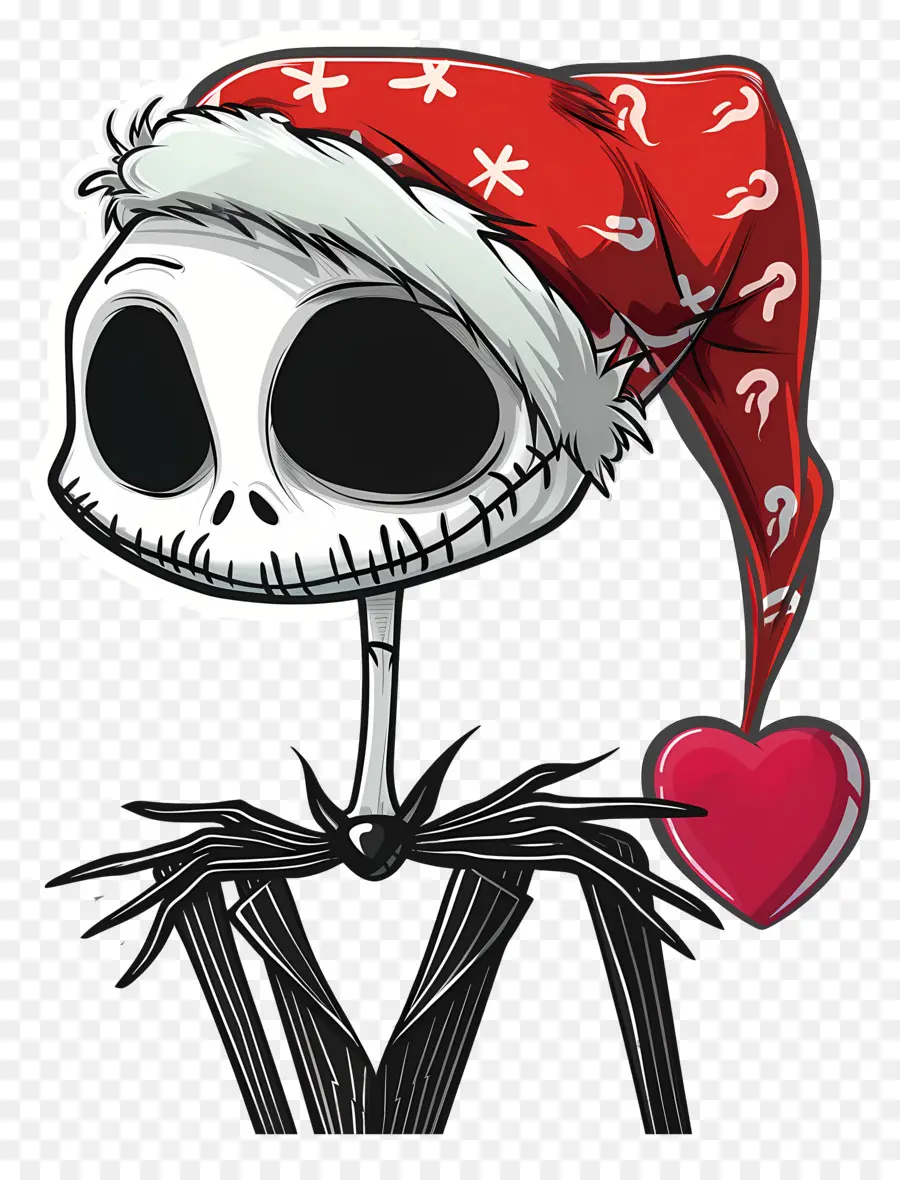 แจ็ค Skellington，Santa Hat Skeleton PNG