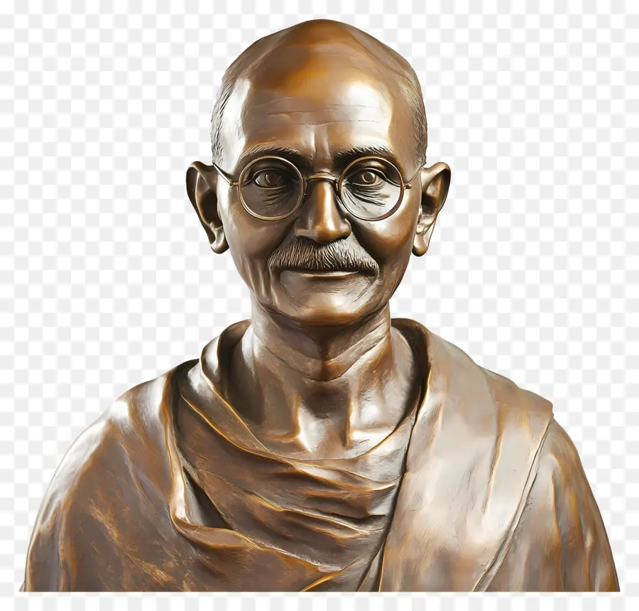 Gandhi Jayanti，หน้าอกทองสัมฤทธิ์ PNG