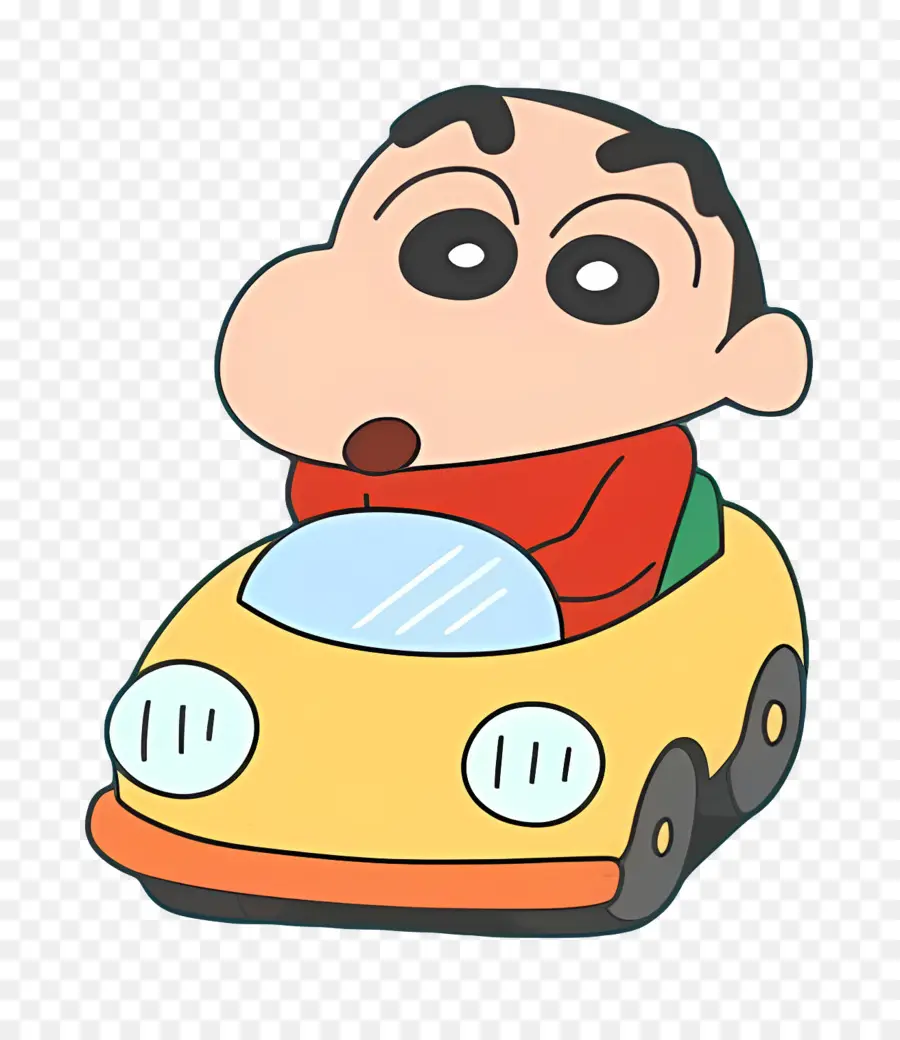 ชินชาน，Cartoon Boy In Car PNG