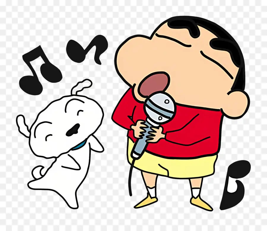 ชินชาน，Cartoon Boy Singing PNG