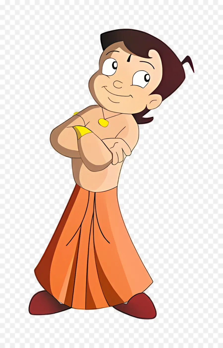 Bhima ขนาดเล็ก，Cartoon Boy In Orange PNG