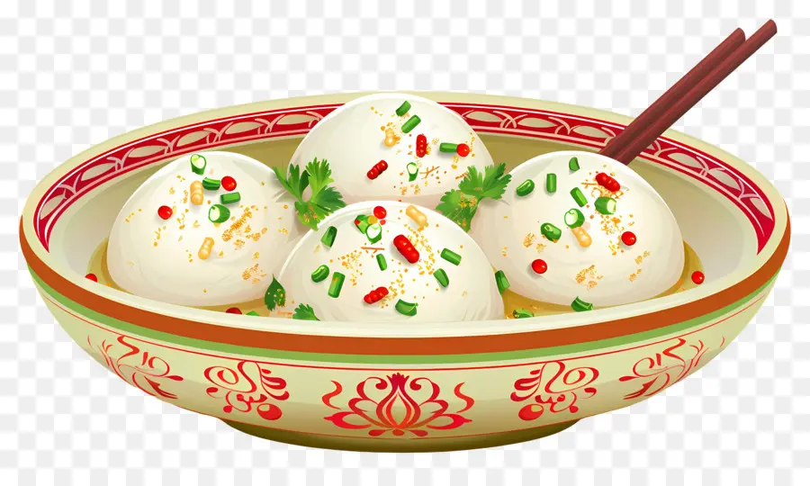 Rasgulla，ชามเกี๊ยว PNG