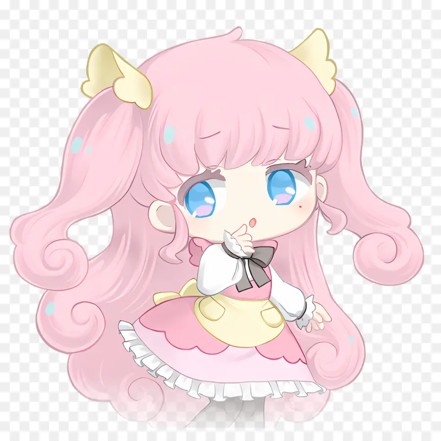 My Mai Mai 5 เยน，ตัวละคร Chibi ผมสีชมพู PNG