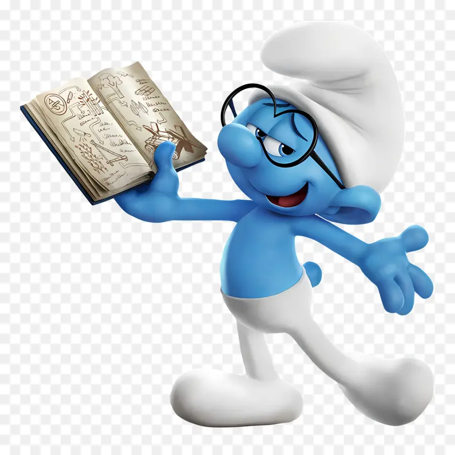 Smurf ที่ฉลาด，ตัวการ์ตูนสีน้ำเงิน PNG