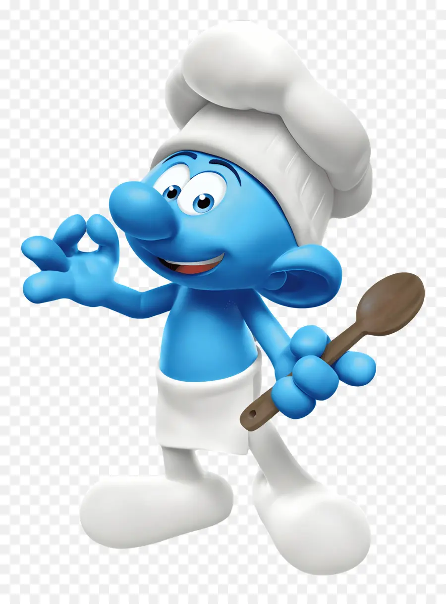 หัวหน้า Smurf，ช้อน PNG