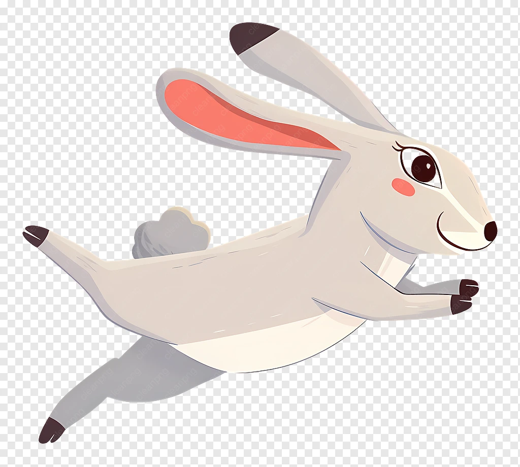 กระต่ายกระโดด，Running Rabbit PNG