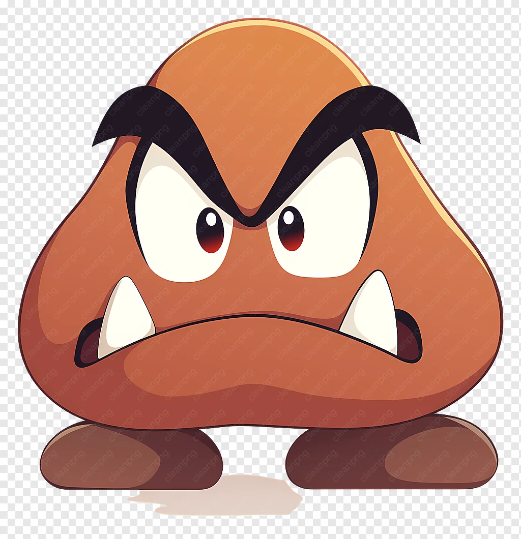 Goomba，สิ่งมีชีวิตสีน้ำตาล PNG